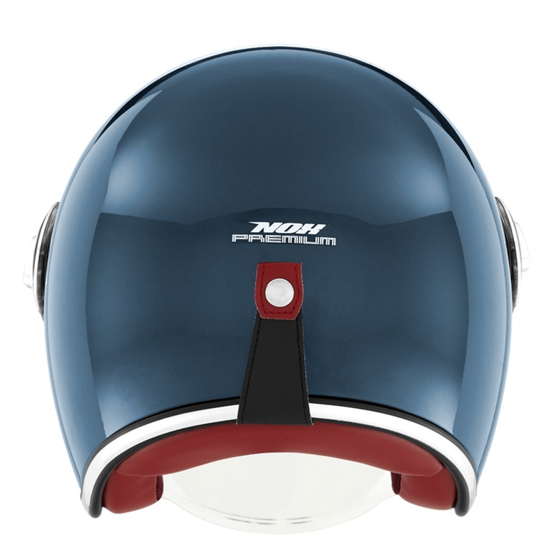 Casco de moto abierto NOX PREMIUM Heritage azul petróleo