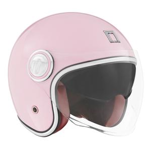 Casco de moto abierto NOX PREMIUM Heritage rosa pastel