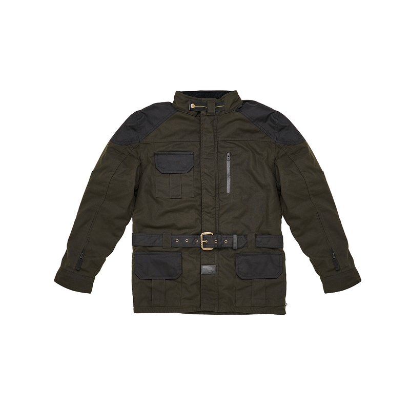 Chaqueta de moto Fuel Bunker verde-negro
