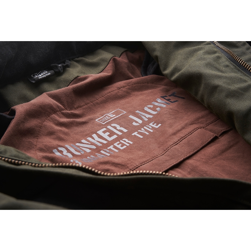 Chaqueta de moto Fuel Bunker verde-negro