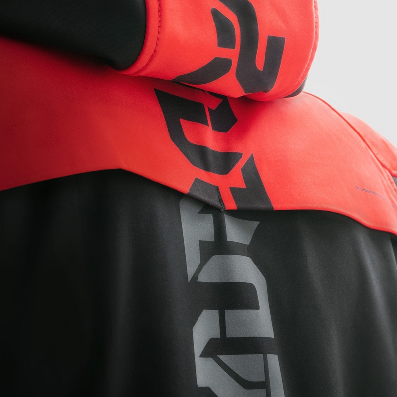Chaqueta de moto softshell negra y roja Rebelhorn Slash