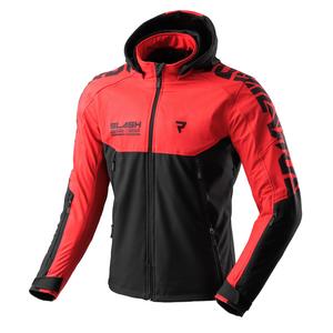 Chaqueta de moto Softshell Rebelhorn Slash Negra y Roja