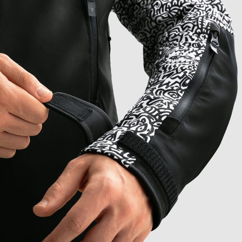 Chaqueta Softshell Rebelhorn Slash Noriaki blanco y negro