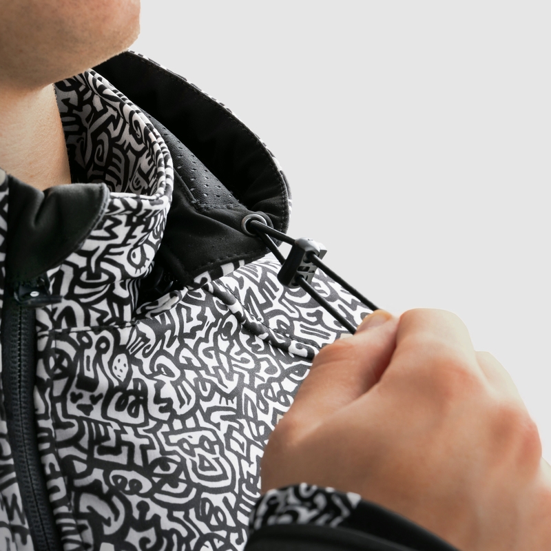 Chaqueta Softshell Rebelhorn Slash Noriaki blanco y negro