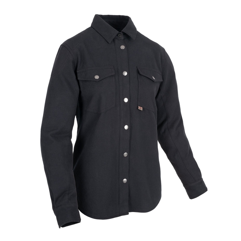 Oxford Kickback 2.0 Camisa de moto para mujer Negro