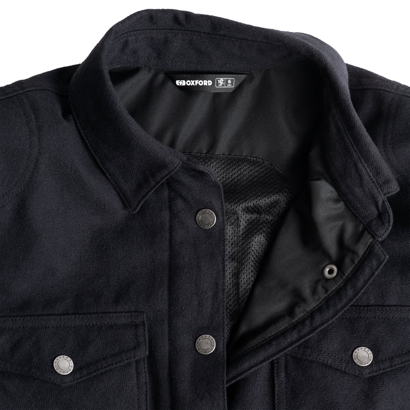 Oxford Kickback 2.0 Camisa de moto para mujer Negro