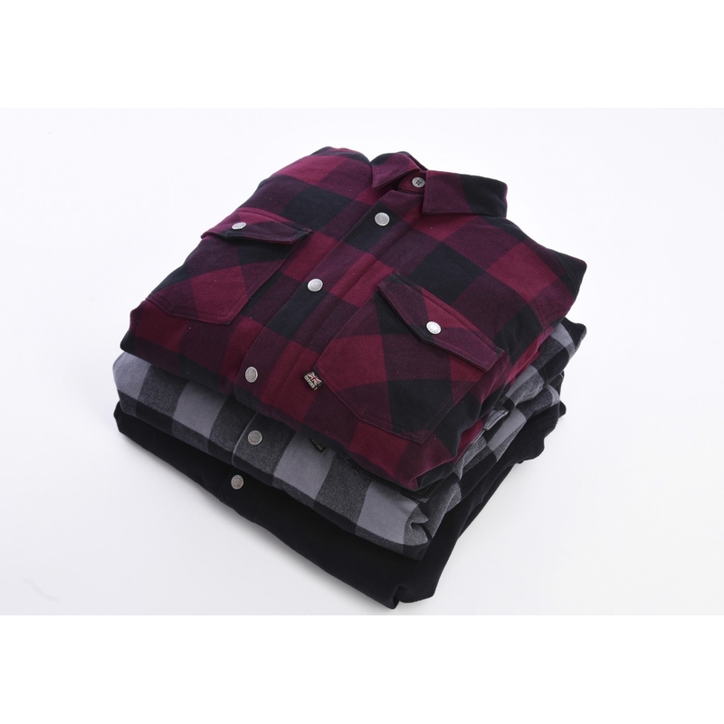 Camisa de moto Oxford Kickback 2.0 para mujer, roja y negra
