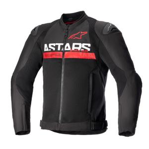 Chaqueta de moto Alpinestars SMX Air negro-rojo fluo