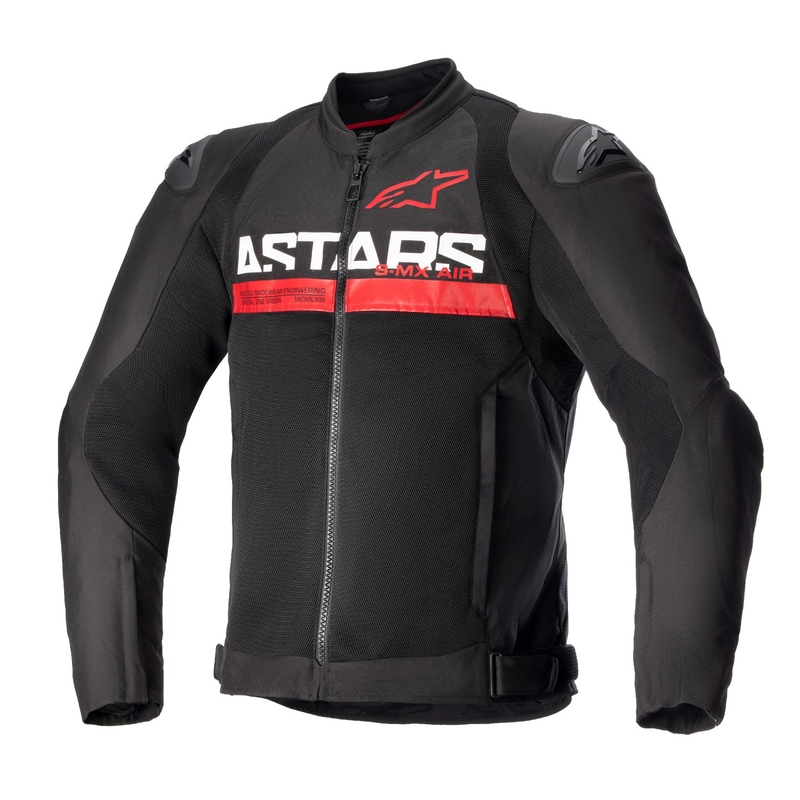 Chaqueta de moto Alpinestars SMX Air negro-rojo fluo