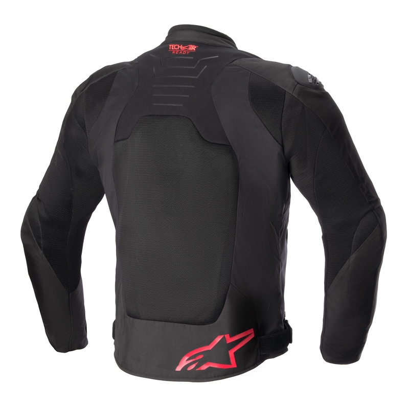 Chaqueta de moto Alpinestars SMX Air negro-rojo fluo