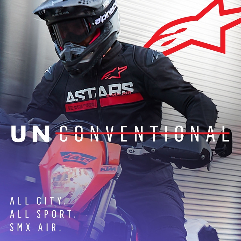 Chaqueta de moto Alpinestars SMX Air negro-rojo fluo