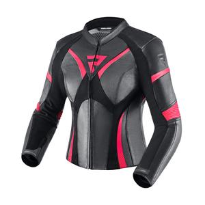 Chaqueta de moto para mujer Rebelhorn Rebel Black-Fluo Pink