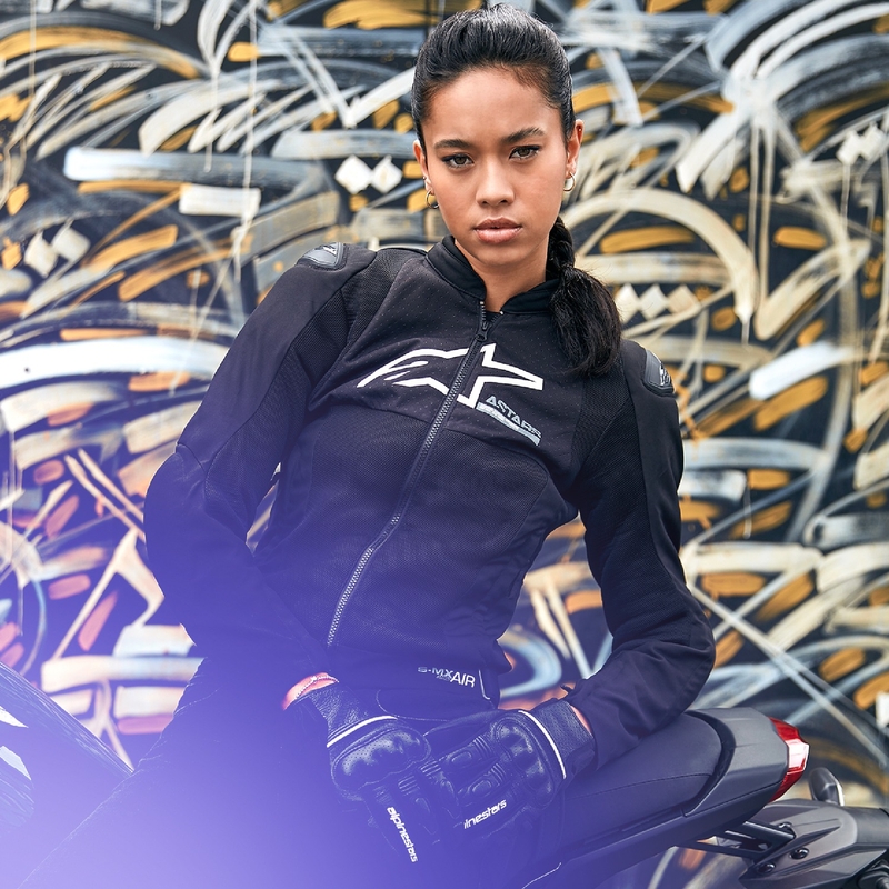 Chaqueta de moto Alpinestars Stella SMX Air Mujer Negro