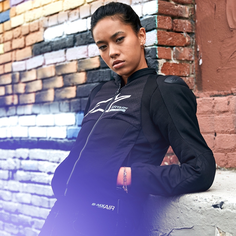 Chaqueta de moto Alpinestars Stella SMX Air Mujer Negro