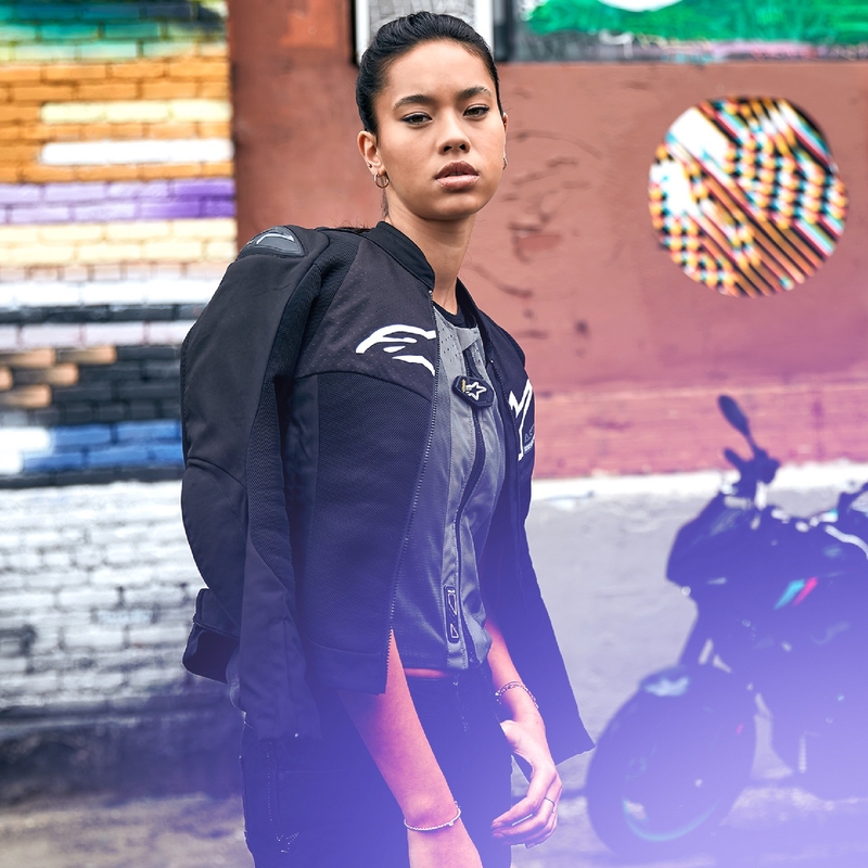 Chaqueta de moto Alpinestars Stella SMX Air Mujer Negro