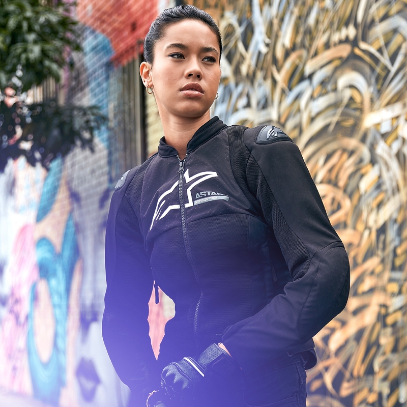 Chaqueta de moto Alpinestars Stella SMX Air Mujer Negro