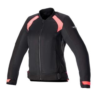 Chaqueta de moto Alpinestars Stella Eloise Air 2 Mujer Negro-Rosa Flúor