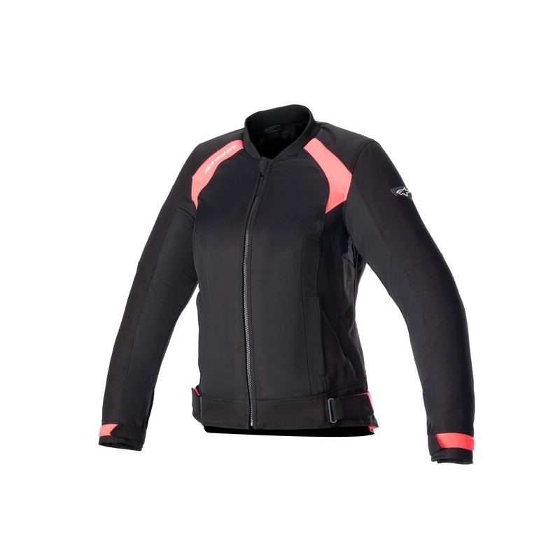 Chaqueta de moto Alpinestars Stella Eloise Air 2 Mujer Negro-Rosa Flúor