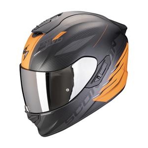 Casco integral de moto Scorpion EXO-1400 EVO II AIR LUMA negro-naranja mate