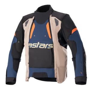 Chaqueta de moto Alpinestars Halo Drystar Azul oscuro-caqui-naranja-negro