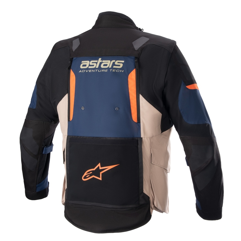 Chaqueta de moto Alpinestars Halo Drystar Azul oscuro-caqui-naranja-negro