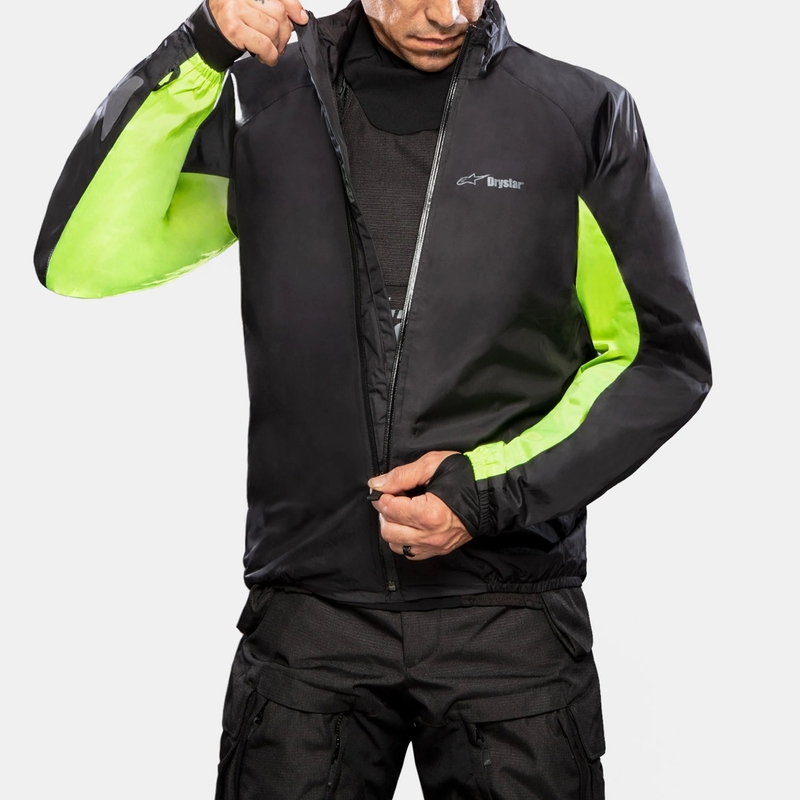 Chaqueta de moto Alpinestars Halo Drystar Azul oscuro-caqui-naranja-negro