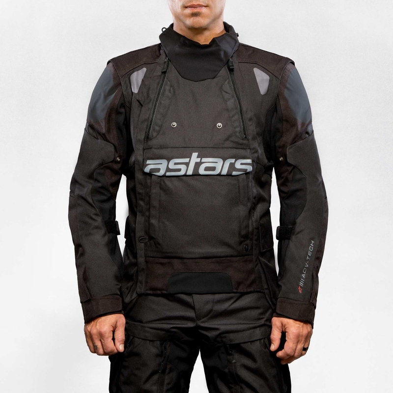 Chaqueta de moto Alpinestars Halo Drystar Azul oscuro-caqui-naranja-negro