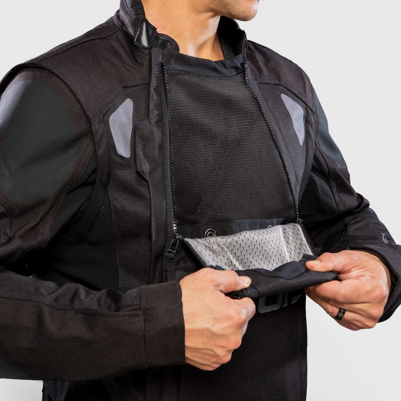 Chaqueta de moto Alpinestars Halo Drystar Azul oscuro-caqui-naranja-negro