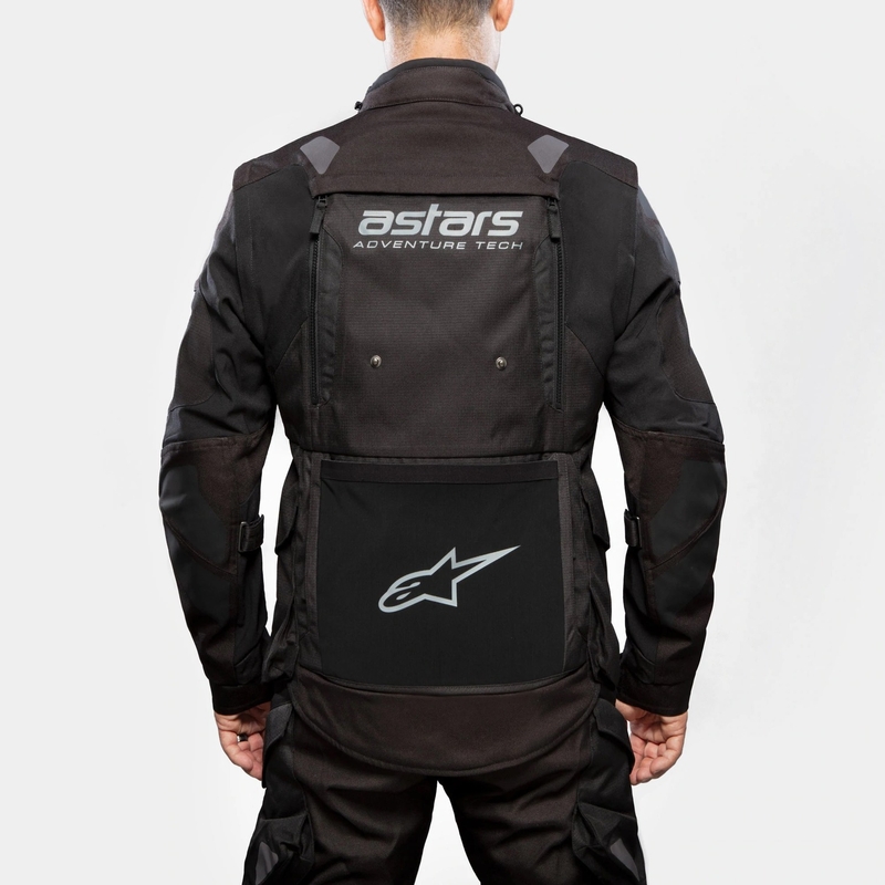 Chaqueta de moto Alpinestars Halo Drystar Azul oscuro-caqui-naranja-negro