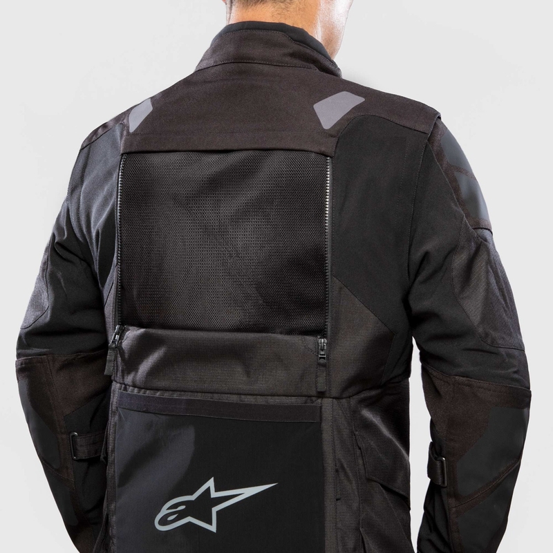 Chaqueta de moto Alpinestars Halo Drystar Azul oscuro-caqui-naranja-negro