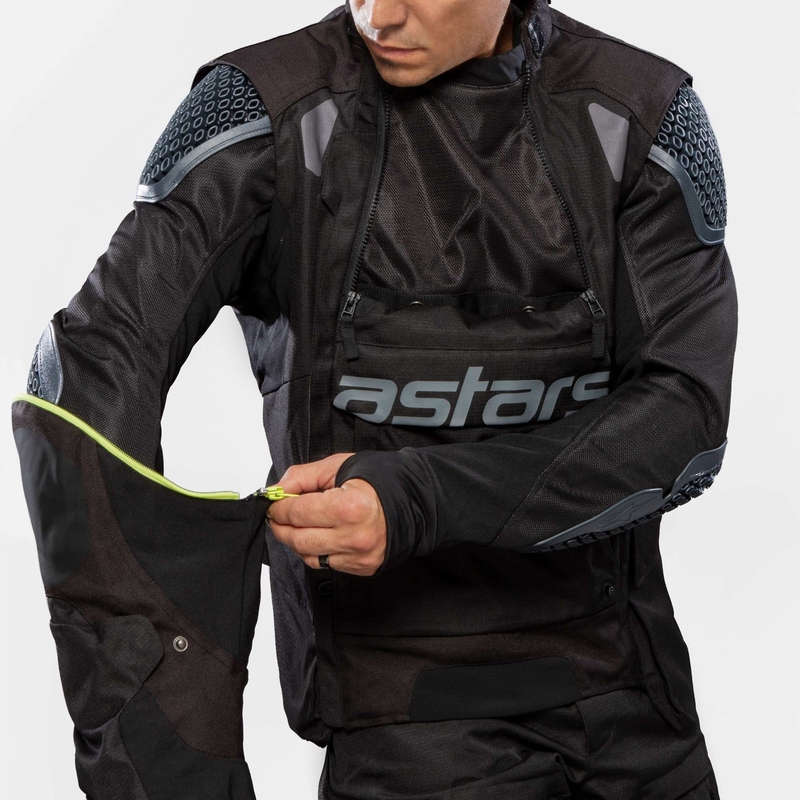 Chaqueta de moto Alpinestars Halo Drystar Azul oscuro-caqui-naranja-negro