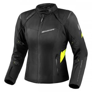 Chaqueta de moto para mujer Shima Rush 2.0 negro-amarillo fluo
