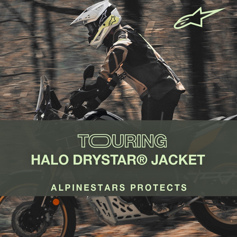 Chaqueta de moto Alpinestars Halo Drystar Negra