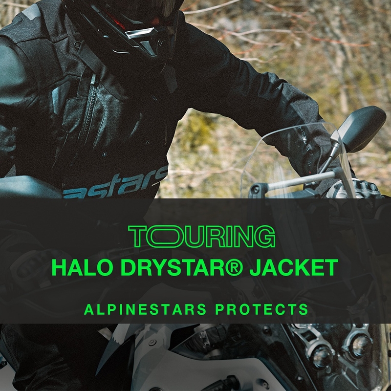 Chaqueta de moto Alpinestars Halo Drystar Negra