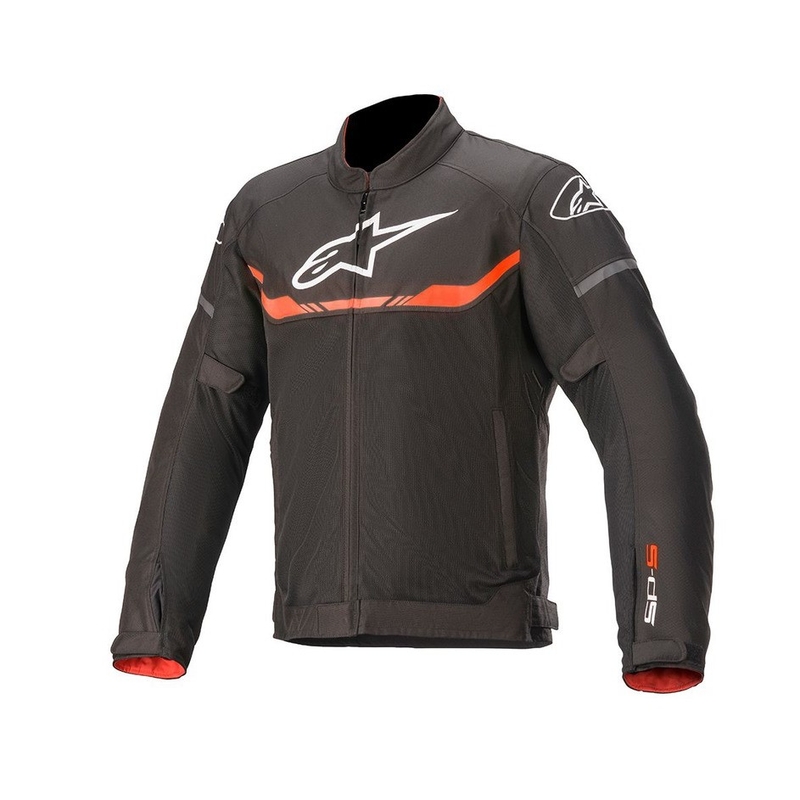 Chaqueta de moto Alpinestars T-SPS Air negro-rojo fluo