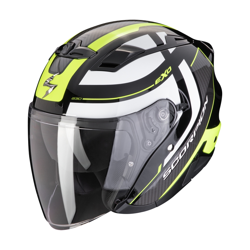 Casco de moto abierto SCORPION EXO-230 PUL negro-amarillo fluo liquidación