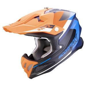 Casco de motocross Scorpion VX-22 Air BETA azul-naranja mate