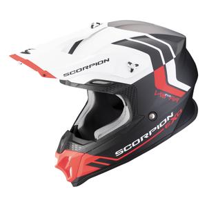 Casco de motocross Scorpion VX-16 EVO AIR Fusion negro mate-rojo