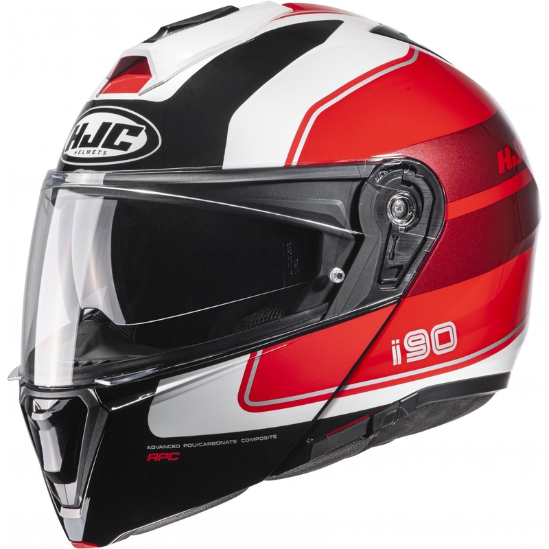 Casco de moto abatible HJC i90 Wasco MC1 rojo/negro