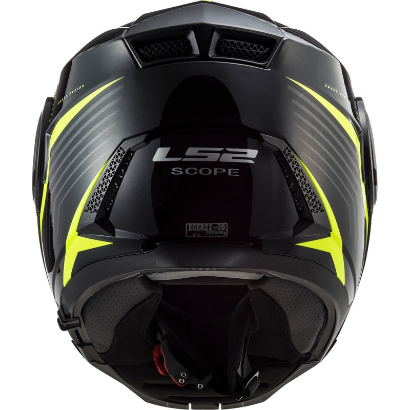 Vyklápěcí přilba na motorku LS2 FF902 Scope Skid černo-fluo žlutá - II. jakost