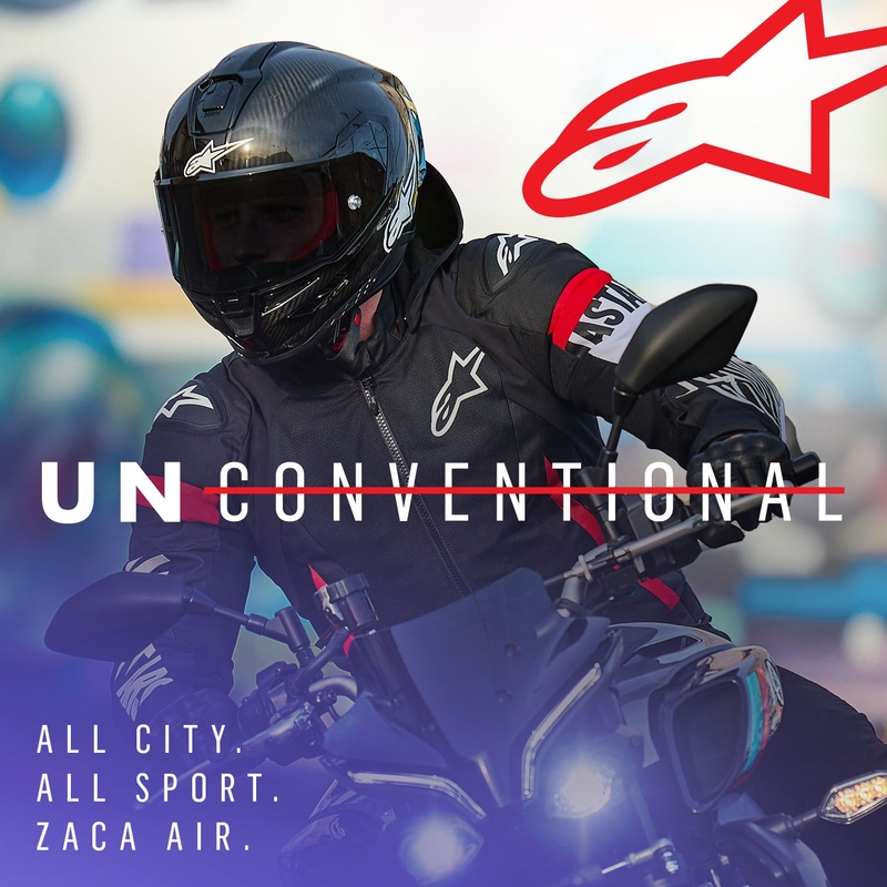 Chaqueta de moto impermeable Alpinestars Zaca Air negra-blanca-roja fluo