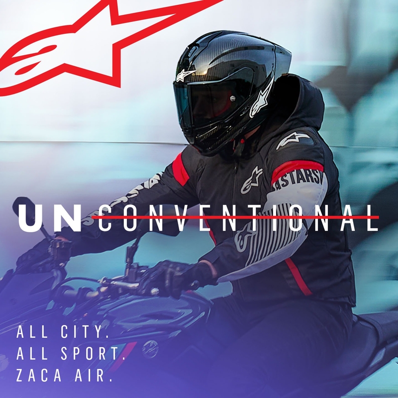 Chaqueta de moto impermeable Alpinestars Zaca Air negra-blanca-roja fluo
