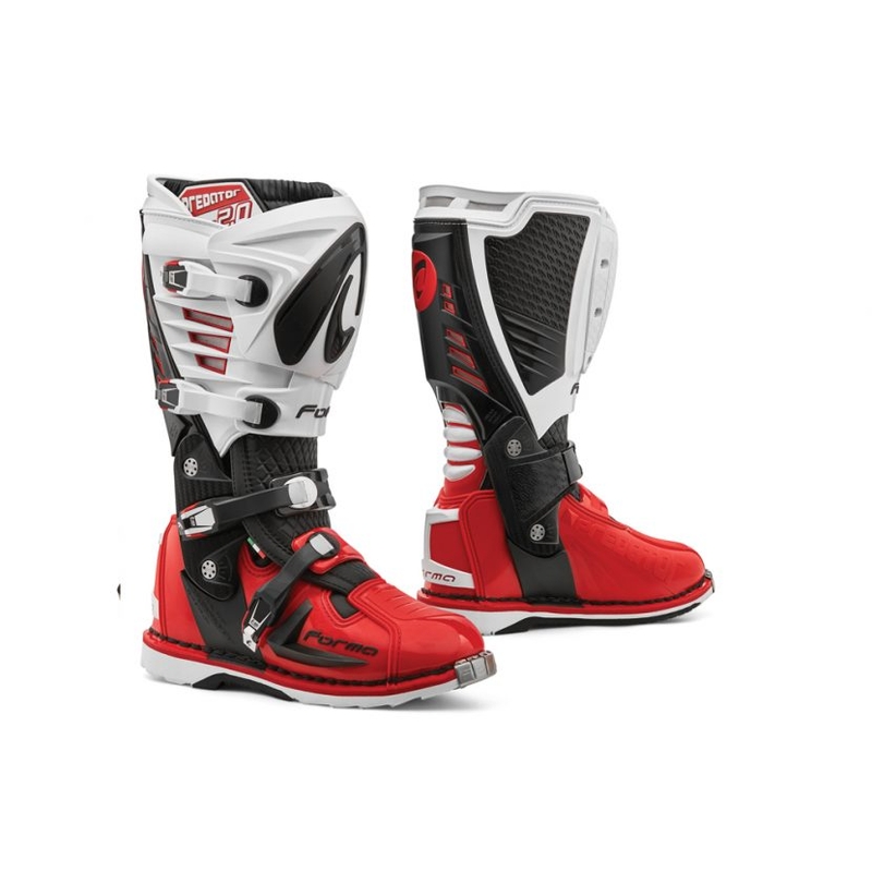 Botas de moto Forma Predator 2.0 negro-blanco-rojo
