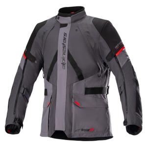 Chaqueta de moto Alpinestars Monteira Drystar XF gris oscuro-negro-rojo