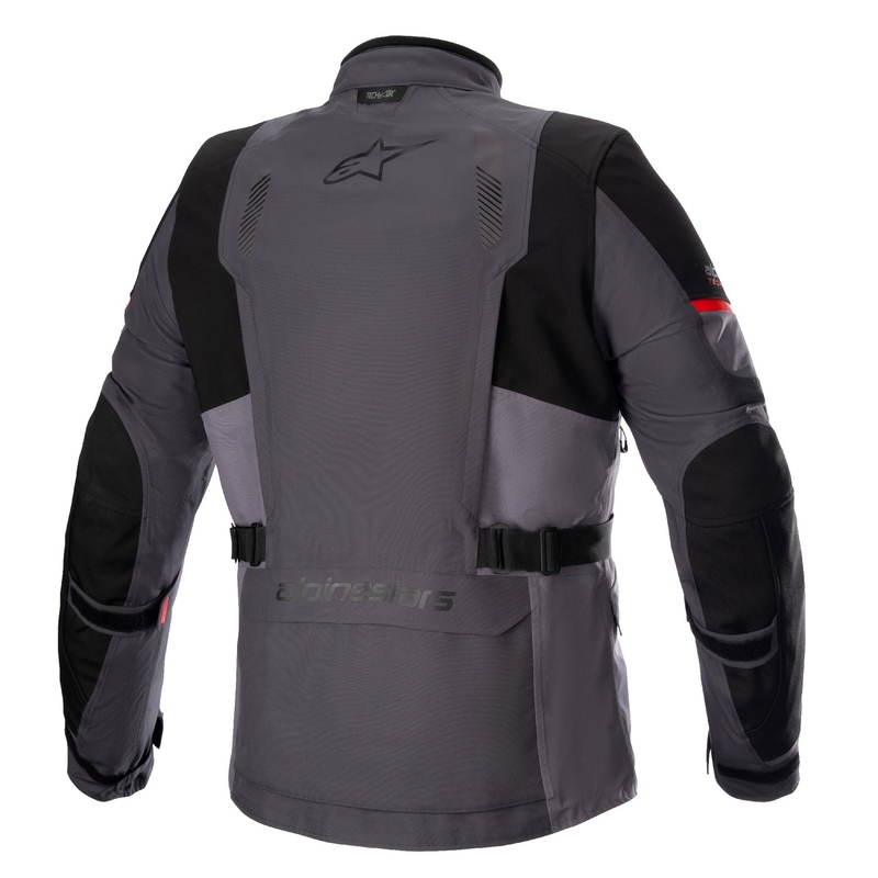 Chaqueta de moto Alpinestars Monteira Drystar XF gris oscuro-negro-rojo