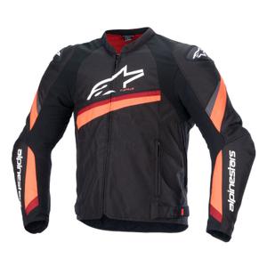 Chaqueta de moto Alpinestars T-GP PLUS R 4 negro-rojo fluo