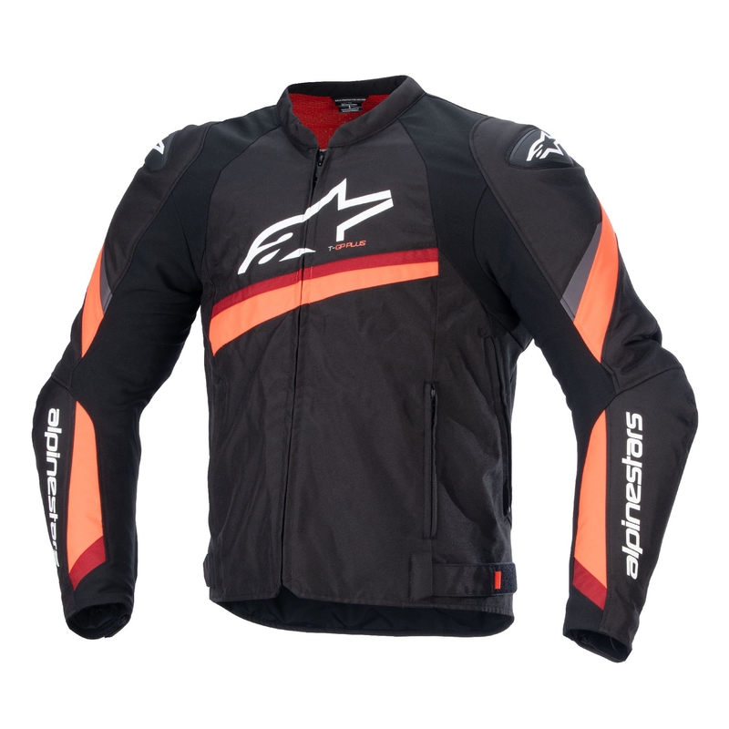 Chaqueta de moto Alpinestars T-GP PLUS R 4 negro-rojo fluo