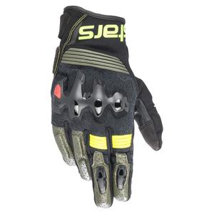 Guantes de moto Alpinestars Halo Negro-Verde-Amarillo Flúo