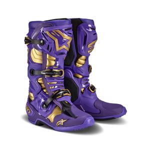 Botas de moto Alpinestars Tech 10 Limited Edition Champ Purple and Gold