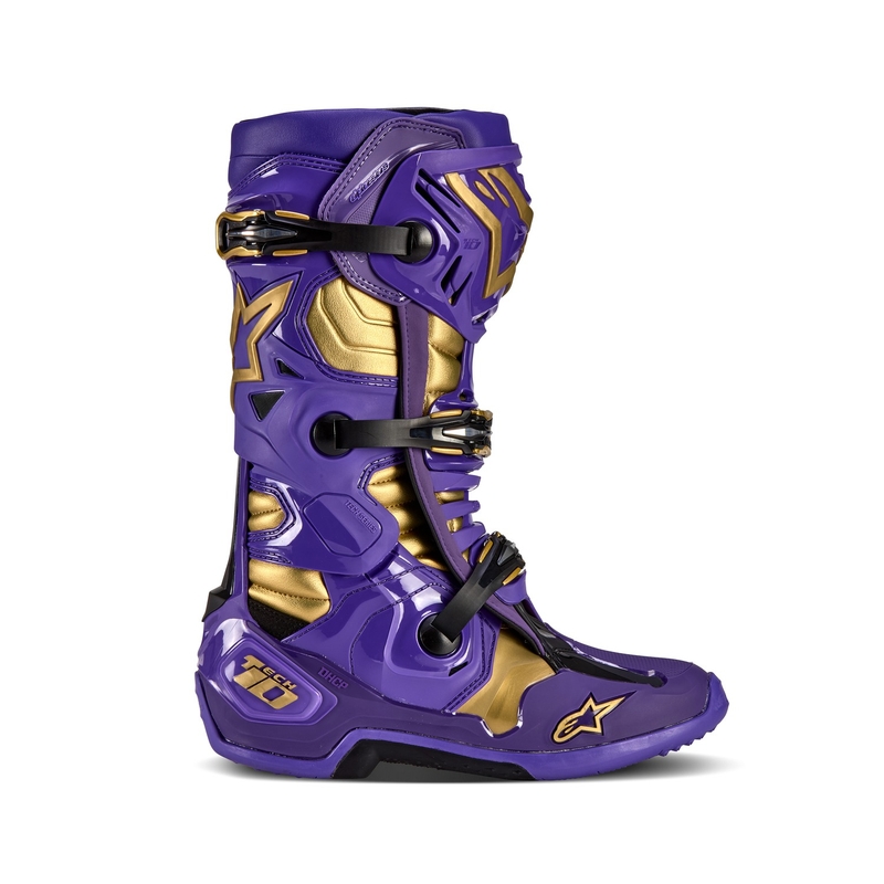 Botas de moto Alpinestars Tech 10 Limited Edition Champ Purple and Gold
